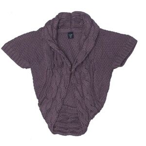 Baby Gap Chunky Knit Purple Sweater Shrug toddler 4